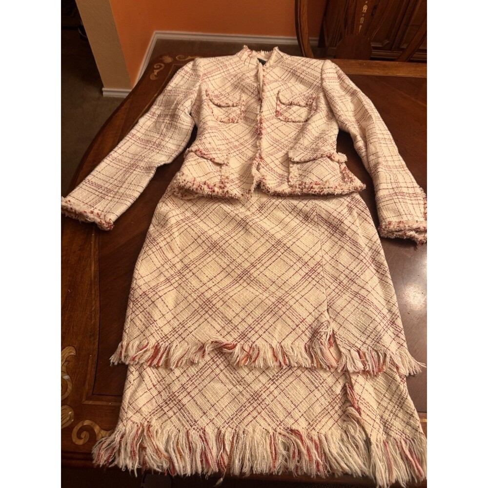 Ann Klein Tweed Skirt Suit Tweed 4